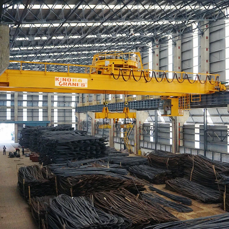 15t Warehouse used Electric Lifting Magnet Crane Double Girder Overhead Crane for Lifting Steel Bars