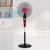 Import 16 inch  electric round base black and red color stand fan new hot sell standing fans with remote from China