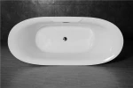 1.7m simple design white acrylic whirlpool spa bathtub 1.7m