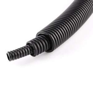 18.5mm black PA Polypropylene Non-Slit Wire Loom Corrugated Flexible Conduit
