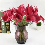 1pc Artificial Flowers Wedding Decoration PU Flowers Bouquets Home Autumn Decoration Artificial Plants flores 34CM
