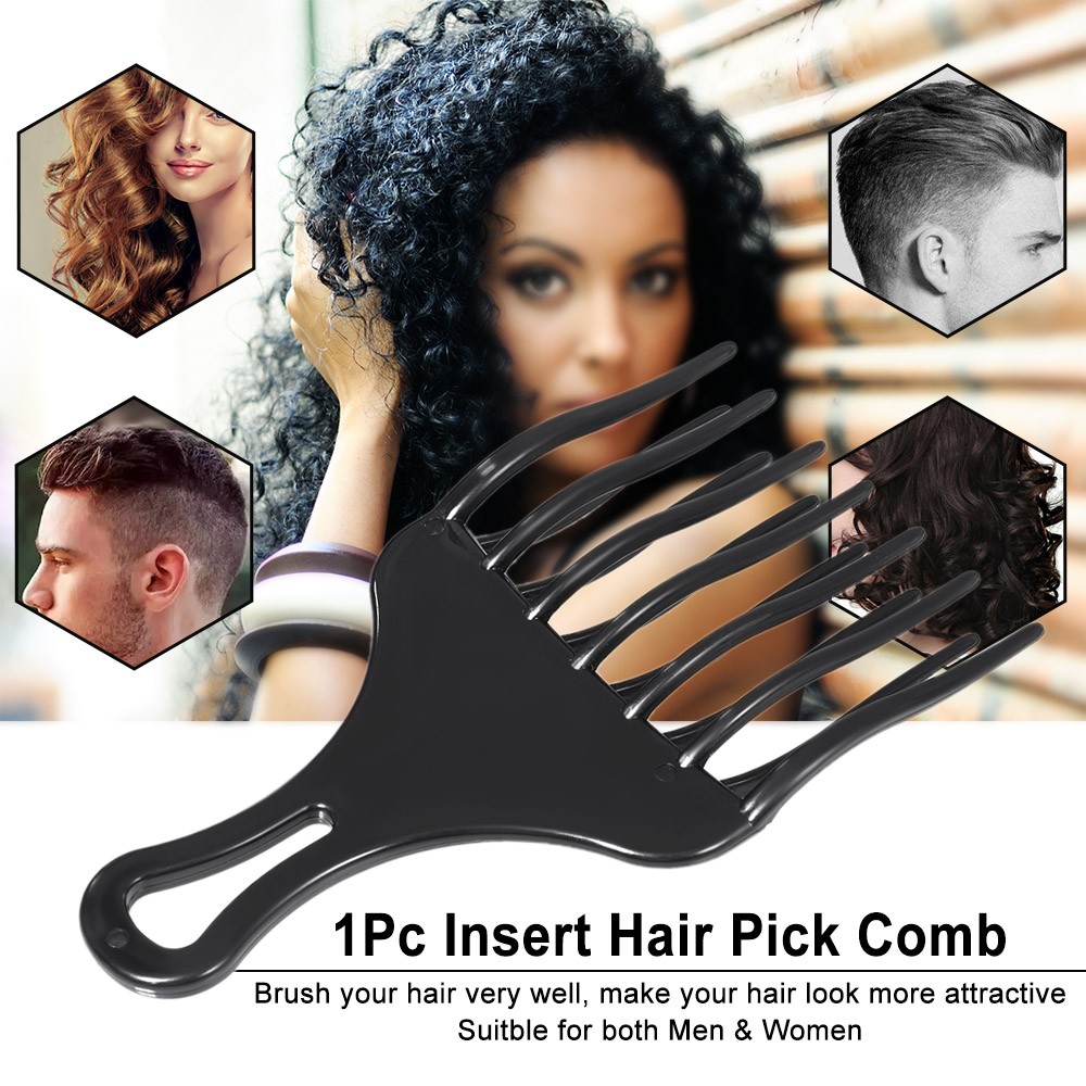1Pc Hair Comb Insert Afro Hair Pick Comb  Plastic High Low Gear Comb Hairdressing Styling Tool