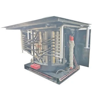 1T capacity steel iron smelting medium frequency induction industrial furnace
