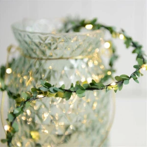 2 Meters Leaf Garland Holiday Lamp Battery Powered LED Fairy String Lights For Christmas Wedding Party
