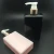 200ml 250ml plastic PETG pink black shampoo soap bottle with pump dispenser cosmetic packaging