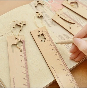 2015Teda Laser Cut Ruler shape Engraving the Wood Ruler