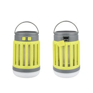 2019 new solar power anti mosquito insert killer trap lamp electric bug zapper with led camping lantern tent light