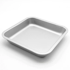 2019 Trend New Product Non-stick Silver Coating Kitchen Gadgets Dessert Bread Tool 7.5 Inch Square Mini Fruit Pie Baking Tray