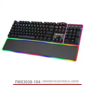 2020 Factory direct Supply 104key RGB Backlight mechanical keyboard with Removeable RGB Handholder