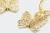 2020 fashion jewelry 18k gold plated cubic zirconia brass drop earrings butterfly earrings
