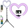 2020 Heart RGB Ring 70 Watts Studio Makeup Youtube Lash Tattoo Led Light Lamp Kit With Tripod Stand And Phone Holder