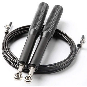 2020 Multiple Colors Adjustable Well Speed Jump Rope Cheap PVC  Black Aluminum Handle  Jump Rope For Fitness