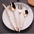 Import 2020 New Arrivals Eco-Friendly Rose Gold Strainless Silverware Wedding Gold Dinnerware Stainless Steel Cutlery Set from China