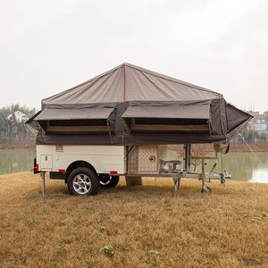 2020 New Model Off Road Pull Out Kitchen Camper Trailer With Tent