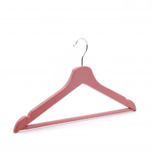 2020 new style antique pink colored  household hanger with colorful  anti slip rubber
