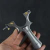 2020 new type stainless steel titanium Hushen flat skin fast pressing catapult hunting slingshot