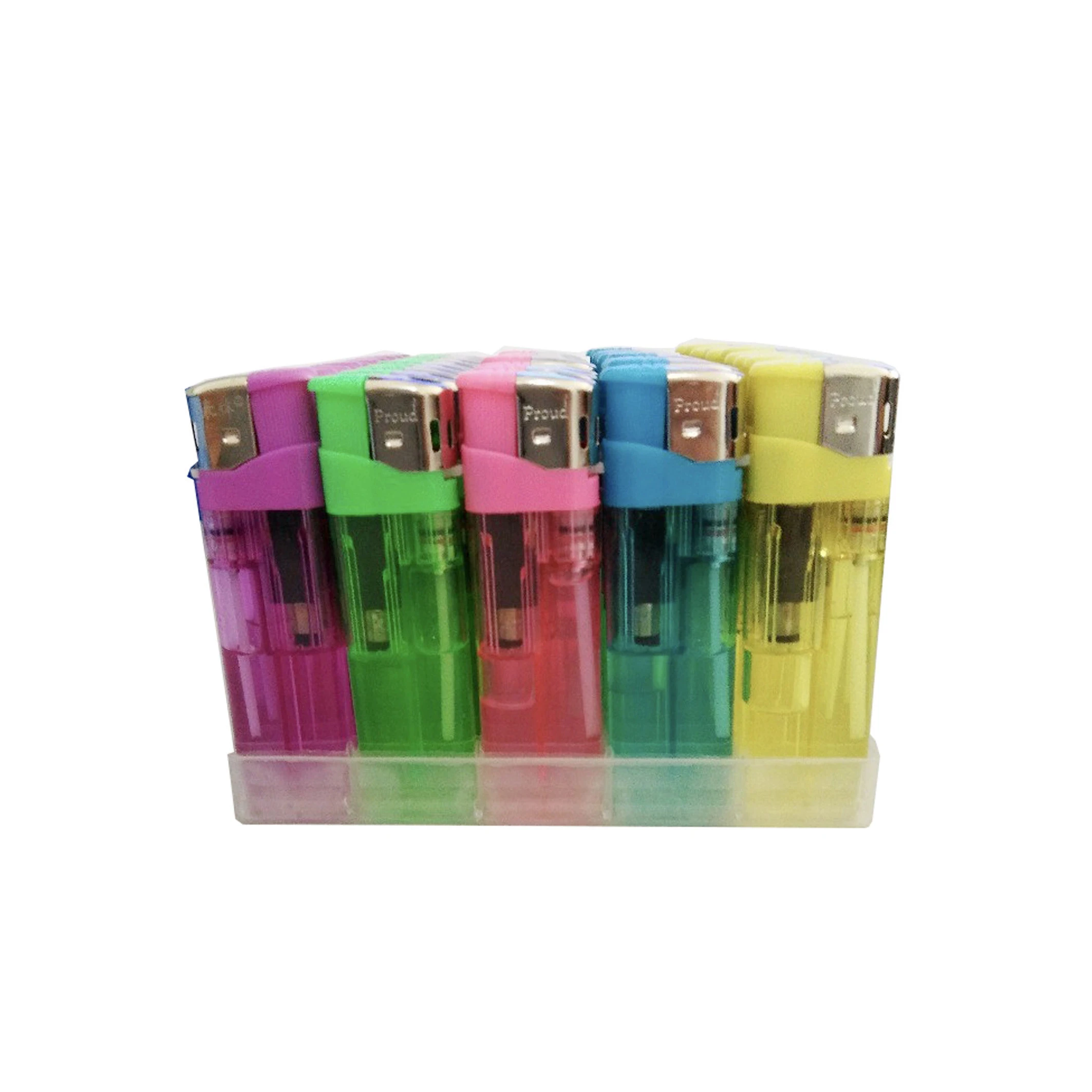 2020 popular electric disposable lighter with light dupont gas lighters plastic smoking accessories