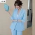 Import 2020 spring and autumn new pattern sky blue Womens suit Green fruit collar Show thin The woman suit little chap ol Suit girl from China