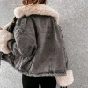 2020Custom size and color winter warm cowboy coat girl and women clothes with fur collar large code jacket
