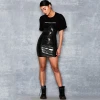 2021 fashion custom women leather midi skirt real leather sexy mini skirt