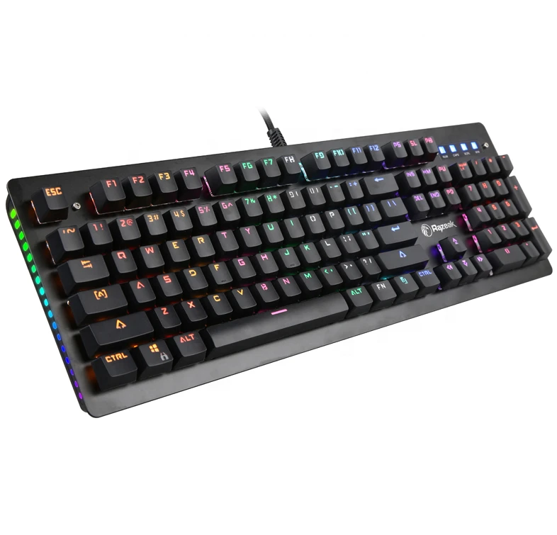 2021 German Italian Wired 104Keys Backlit Multimedia Ergonomic Gaming Keyboard and Mouse