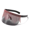 2021 new sun glasses big frame eye protection UV400 PC rhinestone sunglasses with diamond