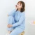 Import 2021Striped Pajamas Service Suit New Retro Soft Solid Color Long-sleeved Warm Home Japanese Autumn and Winter Ramie Wool Ladies from China