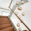 2022 Best Selling Products Blown  Glass  Chandelier Light For Stairs, fashion design Stair Light Ceiling