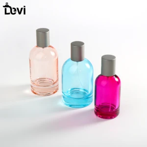 20ml 30ml 50ml 100ml Color Fashion Portable Glass Perfume Bottle With Aluminum Atomizer Empty Perfume Sprayer