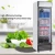 220V Adjustable Vertical Glass Door Beverage Cooler Refrigerator