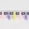 2.2cm wide hot selling multi color tassel fringe trim tape for garment accessories