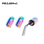 2pcs/box RISK Lightweight Titanium Alloy Mountain Road Bike Bicycle Tire Presta Schrader Valve Cap Air Nozzle Dust Cover