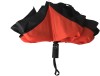 3 fold fully automatic red and black double layers upside down reverse folding umbrella