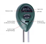 3 in 1 Soil Tester Soil pH Meter Moisture Tester Light Sensor Meter Plant Tester for Garden