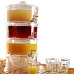 3-Tier Cold Fresh Juice Beverage Dispenser With Ice box