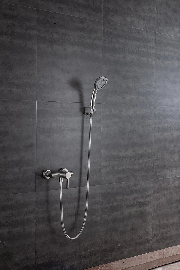 304 stainless chrome brass polished shower set cold and hot adjustable shower set
