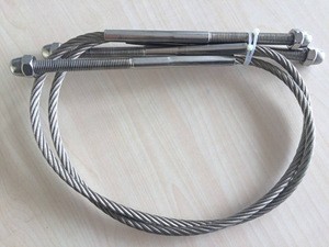 316 Stainless Steel Wire Rope Sling Swage Stud with dome nuts in AISI304 and AISI316