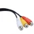 Import 3.5mm to 3RCA Female Audio Cable AV composite line  1-in-3 red yellow white color Stereo cable TV set top box video cable from China