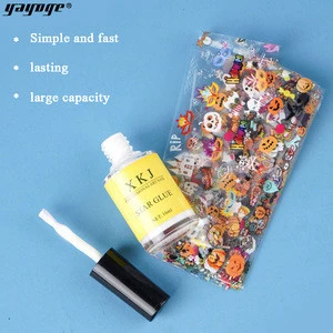 3d children halloween gel nail sticker ten pieces different nail stickers with nail glue for festival girls