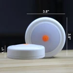 3Pack Ultra Bright 10 LED Puck Light With Remote Control Under Cabinet Light Wireless Battery Operated Tap Push Light