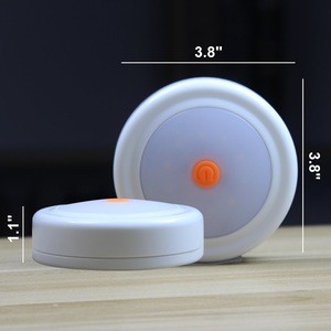 3Pack Ultra Bright 10 LED Puck Light With Remote Control Under Cabinet Light Wireless Battery Operated Tap Push Light