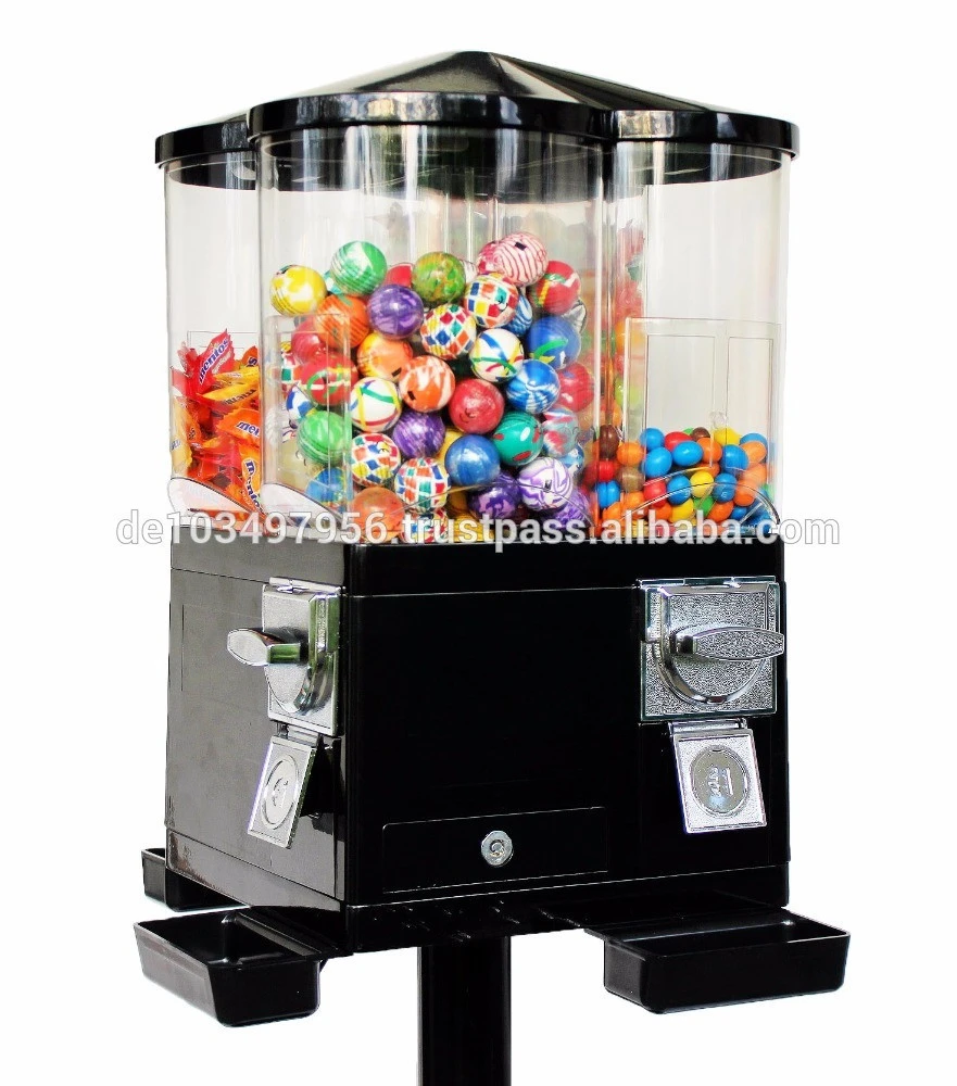 4 Head Machine Carousel - Mechanical vending machine for 4 different small articles in RED