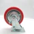 Import 4 Inch Korea Style Red PU Casters Wheel 100*32mm PU Castor With Dust Cover With Double Ball Bearing from China