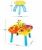 Import 4 square kids summer outdoor playing toy 27 pcs plastic sand and water table with 2 chairs from China