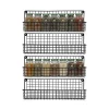 4 Tier Wall Mounted Metal Stackable Kitchen Spice Jar Storage Rack
