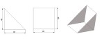 40mm*40mm N-BK7 right angle triangular prism for optical instrument