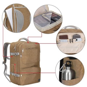 44L Custom Outdoor Waterproof Flight Carry on Backpack Traveling Cabin Bag Polyester Unisex Zipper & Hasp Air Cushion Belt
