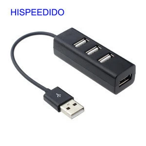 480Mbps High Speed Black White Mini 4 Port USB Hub 2.0