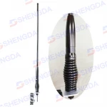 4G LTE GSM vehicle heavy duty radio antenna ,UHF 477mhz black antenna with stainless steel spring base