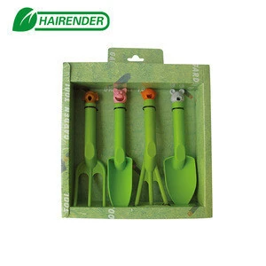 4pcs floral hand tools with case mini kid cartoon gardening tool